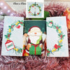 GeckoCustom 3D Pop UP Christmas Cards Santa Greeting Invitations Card Party Children Gifts New Year Thank You Card Anniversary Gift Postcard Christmas gift