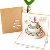 GeckoCustom 3D Pop UP Greeting Cards For Gifts Birthday Cake-gold