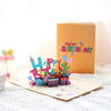 GeckoCustom 3D Pop UP Happy Birthday Greeting Invitation Cards Laser Cut Boy Girl Kids Gift Card Thank You Cards Vehicle Miniatures Postcard Cute happy birthday