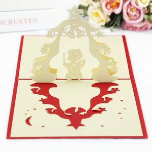 GeckoCustom 3D Pop Up Love Card with Envelope Valentines Day Birthday Anniversary Greeting Cards for Couples Wife Husband Handmade Gifts 5