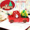 GeckoCustom 3D Pop UP Santa Cards Marry Christmas Greeting Cards Party Invitations Gifts New Year Greeting Card Anniversary Gifts Postcard Santa trucks