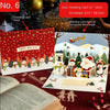 GeckoCustom 3D Santa Greeting Cards Folding Merry Christmas Best Wishes Card Xmas Gift for New Year Blessing Thank You Postcard Decoration NO.6