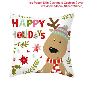 GeckoCustom 45cm Christmas Cushion Cover Navidad Merry Christmas Decorations For Home 2023 Xmas Noel Cristmas Ornaments New Year Gifts 2024 16