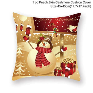 GeckoCustom 45cm Christmas Cushion Cover Navidad Merry Christmas Decorations For Home 2023 Xmas Noel Cristmas Ornaments New Year Gifts 2024 114-246