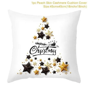 GeckoCustom 45cm Christmas Cushion Cover Navidad Merry Christmas Decorations For Home 2023 Xmas Noel Cristmas Ornaments New Year Gifts 2024 114-252