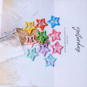 GeckoCustom 5Pcs/set Cute Dog Hairpin Colorful Bone Shape Hairpin Pet Puppy Dogs Hair Clips for Chihuahua Pug Pet Dog Grooming Accessories bright Stars Dots ra