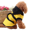GeckoCustom Bee Pet Puppy Coat Apparel Outfit Fleece Clothes Dog Cat Hoodie Fancy Costume Halloween Cosplay Sweater Dog Hoodies