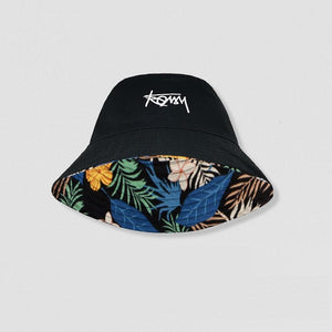 GeckoCustom Big Head Size Fisherman Hat Male Reversible Hawaii Korean Spring Hats for Men Casual Panama Hat Bob Hip hop Bucket Men Caps Black 1 / S(52-54CM)