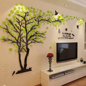 GeckoCustom Big size Lovers Tree Acrylic Wall Stickers for Living room Wall 3D art Decoration Accessories Home decor