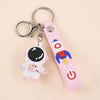 GeckoCustom Cartoon Lightning Bear Keychain Cute Astronaut Bear Doll Keyring Bag Pendant Couple Car Keyholder Creative Bag Charm Accessories Pink-Style 11