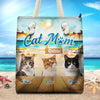 GeckoCustom Cat Mom For Cat Lovers Beach Tote Bag Personalized Gift HO82 891202 12x14.2 in