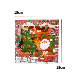 GeckoCustom Christmas Card Pop Up 3D Greeting Card New Year Christmas gift 8