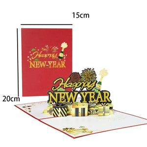 GeckoCustom Christmas Card Pop Up 3D Greeting Card New Year new year gift
