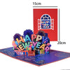 GeckoCustom Christmas Card Pop Up 3D Greeting Card New Year new year card