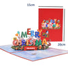 GeckoCustom Christmas Card Pop Up 3D Greeting Card New Year Christmas gift 13