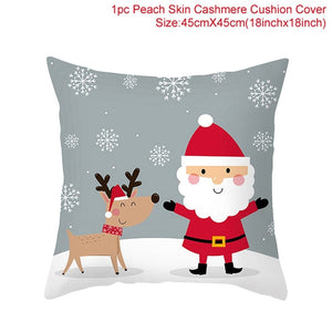 GeckoCustom Christmas Cushion Cover 45*45 Pillowcase Sofa Cushion Pillow Cases Cotton Pillow Covers Home Decoration 2023 Xmas Decor for Home 14
