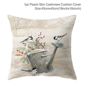GeckoCustom Christmas Cushion Cover 45*45 Pillowcase Sofa Cushion Pillow Cases Cotton Pillow Covers Home Decoration 2023 Xmas Decor for Home 30