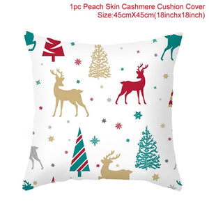GeckoCustom Christmas Cushion Cover 45*45 Pillowcase Sofa Cushion Pillow Cases Cotton Pillow Covers Home Decoration 2023 Xmas Decor for Home 17