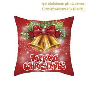 GeckoCustom Christmas Cushion Cover Merry Christmas Decorations for Home 2023 Christmas Ornament Navidad Noel Xmas Gifts Happy New Year 2024 style 4 / 45 x 45