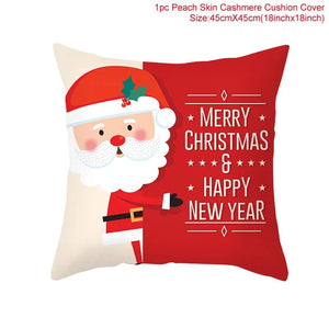 GeckoCustom Christmas Cushion Cover Merry Christmas Decorations for Home 2023 Christmas Ornament Navidad Noel Xmas Gifts Happy New Year 2024 style 14 / 45 x 45