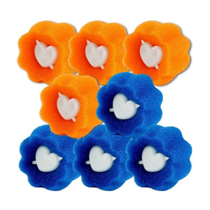 GeckoCustom Cleaning Tool Magic Laundry Ball Kit Hair Remover Pet Clothes Removes Hairs Cat and Dogs Home Household Product Dog Accessories C mixed color 8 PCS