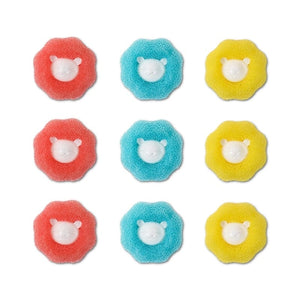 GeckoCustom Cleaning Tool Magic Laundry Ball Kit Hair Remover Pet Clothes Removes Hairs Cat and Dogs Home Household Product Dog Accessories D mixed color 9 PCS