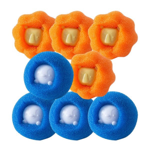 GeckoCustom Cleaning Tool Magic Laundry Ball Kit Hair Remover Pet Clothes Removes Hairs Cat and Dogs Home Household Product Dog Accessories B mixed color 8 PCS