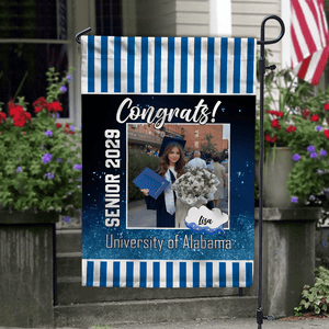GeckoCustom Congrats Graduation Garden Flag, Senior Flag 888897