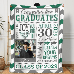 GeckoCustom Congratulation Graduation Blanket HN590
