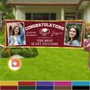 GeckoCustom Congratulations Graduation Banner with 2 Pictures 888885