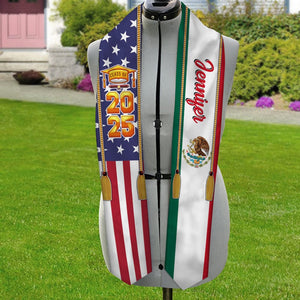 GeckoCustom Country Flag Class of 2024 Graduation Stoles TA29 CH07 888875