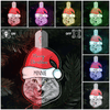 GeckoCustom Custom Cat Face Photo With Santa Hat Christmas Acrylic LED Ornament TH10 892147 3 inches