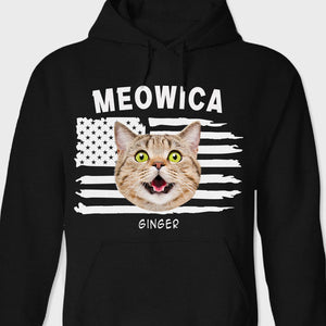 GeckoCustom Custom Cat Photo Meowica Dark Shirt N304 889334