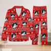 GeckoCustom Custom Cat Photo With Christmas Background Pajamas NA29 889506 For Kid / Combo Shirt And Pants (Favorite) / 3XS