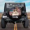 GeckoCustom Custom Cat Photo With Vintage Retro Style Tire Cover T368 889796 No camera hole / 24 - 26 inches