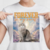 GeckoCustom Custom Cat Photo With Vintage Style Shirt K228 889745 Women Tee / Light Blue Color / S