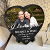 GeckoCustom Custom Couple Photo God Knew My Heart Needed You Heart-Shaped Stone Couple Gifts HO82 895012