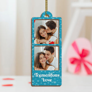 GeckoCustom Custom Couple Photo Strip Wood Ornament For Couple LM32 893035 4"x4"