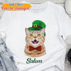 GeckoCustom Custom Dog Cat Photo ST Patrick's Day Bright Shirt Dog Lovers Gift Cat Lovers Gift CH07 895178
