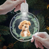 GeckoCustom Custom Dog Christmas Photo For Dog Lovers Circle Led Acrylic Ornament HO82 893260 3 inches