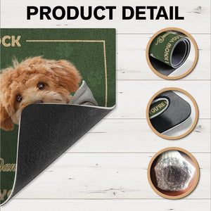 GeckoCustom Custom Dog Photo No Need To Knock My Dog Already Told Me Doormats LM32 893085