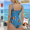 GeckoCustom Custom Dog Photo With Accessory Pattern Swimsuit K228 889004