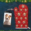 GeckoCustom Custom Dog Photo With Paw Pattern Oven Mitt K228 889863