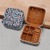 GeckoCustom Custom Face Cat Leopard Pattern Jewelry Travel Box HA75 891887 10.6*10.2*6cm / PU Leather & Pearl Velvet