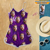 GeckoCustom Custom Face Photo And Weed Design Romper N304 889381