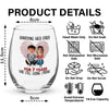 GeckoCustom Custom Face Photo Annoying For Year Still Going Strong Couple Stemless Wine Glass For Valentine's Day HO82 893454 14.5 oz