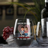 GeckoCustom Custom Face Photo Annoying For Year Still Going Strong Couple Stemless Wine Glass For Valentine's Day HO82 893454 14.5 oz