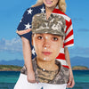 GeckoCustom Custom face photo Military Hawaiian Shirt N369 98369
