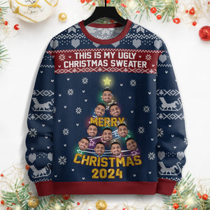 GeckoCustom Custom Face This Is My Ugly Christmas Ugly Sweater HA75 891418