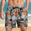 GeckoCustom Custom Funny Dog Photo With Tropical Style Beach Short For Men TA29 890398